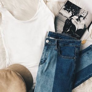 White Tie-Strapped Bodysuit